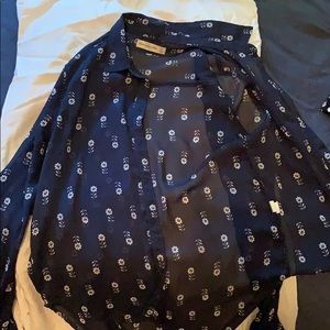 Abercrombie navy longsleeve blouse (worn twice)